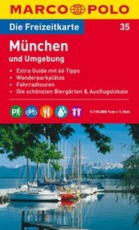 Abbildung von: MARCO POLO Freizeitkarte Blatt 35 München und Umgebung 1:110 000 - MAIRDUMONT