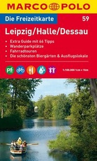 Abbildung von: MARCO POLO Freizeitkarte Blatt 59 Leipzig, Halle, Dessau 1:100 000 - MAIRDUMONT
