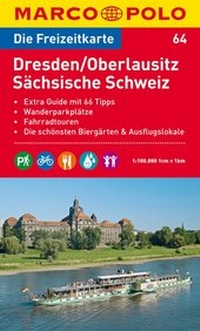 Abbildung von: MARCO POLO Freizeitkarte Blatt 64 Dresden, Oberlausitz, Sächs. Schweiz 1:100 000 - MAIRDUMONT