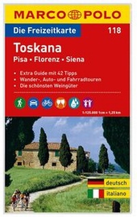 Abbildung von: MARCO POLO Freizeitkarte Blatt 118 Toskana, Pisa, Florenz, Siena 1:125 000 - MAIRDUMONT