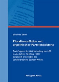 Abbildung von: Pluralismusfiktion mit unpolitischer Parteienexistenz - Kovac, Dr. Verlag
