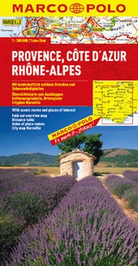 Abbildung von: MARCO POLO Karte Frankreich Blatt 8 Provence, Côte d'Azur, Rhône-Alpes 1:300 000 - MAIRDUMONT