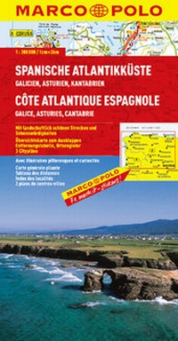 Abbildung von: MARCO POLO Karte Spanien Blatt 1/2 Spanische Atlantikküste 1:300.000 - MAIRDUMONT