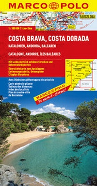 Abbildung von: MARCO POLO Karte Spanien Blatt 4 Costa Brava, Costa Dorada 1:300 000 - MAIRDUMONT