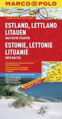 Abbildung von: MARCO POLO Länderkarte Estland, Lettland, Litauen, Baltische Staaten 1: 800 000 - MAIRDUMONT