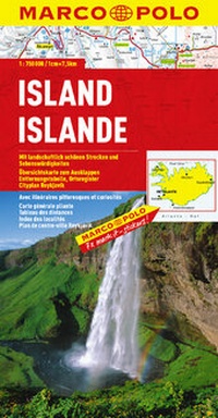 Abbildung von: MARCO POLO Länderkarte Island, Färöer 1:750 000 - MAIRDUMONT