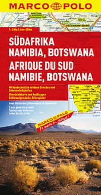 Abbildung von: MARCO POLO Kontinentalkarte Südafrika, Namibia, Botswana 1:2 000 000 - MAIRDUMONT