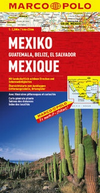 Abbildung von: MARCO POLO Kontinentalkarte Mexiko, Guatemala, Belize, El Salvador 1: 2 500 000 - MAIRDUMONT