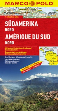 Abbildung von: MARCO POLO Kontinentalkarte Südamerika Nord 1:4 000 000 - MAIRDUMONT