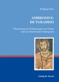 Cover: Ambrosius: De paradiso - Kovac, Dr. Verlag
