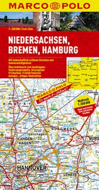 Abbildung von: MARCO POLO Karte Deutschland Blatt 3 Niedersachsen, Bremen, Hamburg 1:200 000 - MAIRDUMONT