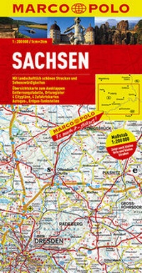 Abbildung von: MARCO POLO Karte Deutschland Blatt 9 Sachsen 1:200 000 - MAIRDUMONT