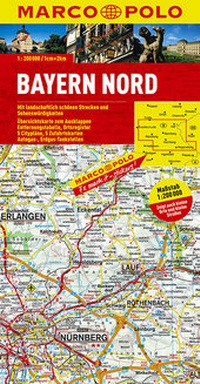 Abbildung von: MARCO POLO Karte Deutschland Blatt 12 Bayern Nord 1:200 000 - MAIRDUMONT