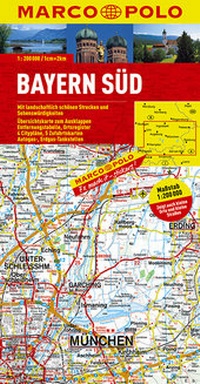 Abbildung von: MARCO POLO Karte Deutschland Blatt 13 Bayern Süd 1:200 000 - MAIRDUMONT