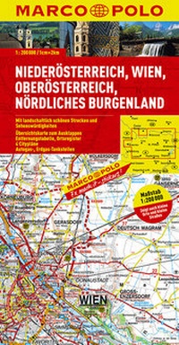 Abbildung von: MARCO POLO Karte Österreich Blatt 1 Niederösterreich, Wien 1:200 000 - MAIRDUMONT