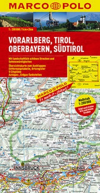 Abbildung von: MARCO POLO Karte Österreich Blatt 3 Vorarlberg, Tirol, Oberbayern 1:200 000 - MAIRDUMONT