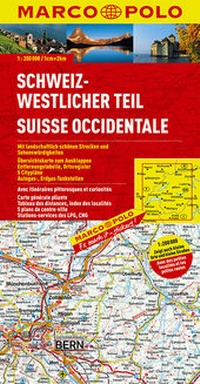 Abbildung von: MARCO POLO Karte Schweiz Blatt 1 Schweiz - westlicher Teil 1:200 000 - MAIRDUMONT