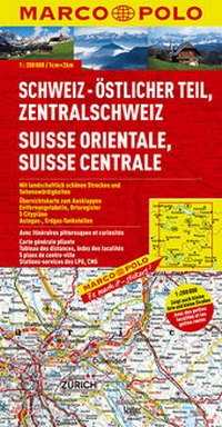 Abbildung von: MARCO POLO Karte Schweiz Blatt 2 Schweiz - östlicher Teil 1:200 000 - MAIRDUMONT