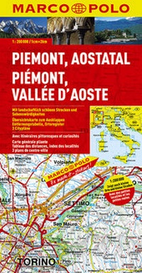 Abbildung von: MARCO POLO Karte Italien Blatt 1 Piemont, Aostatal 1:200 000 - MAIRDUMONT