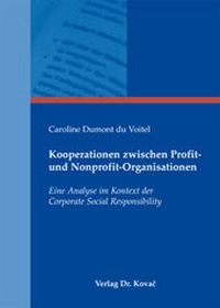 Abbildung von: Kooperationen zwischen Profit- und Nonprofit-Organisationen - Kovac, Dr. Verlag