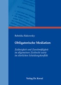 Abbildung von: Obligatorische Mediation - Kovac, Dr. Verlag