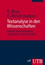Cover: Textanalyse in den Wissenschaften - UTB