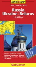 Cover: Russia, Ukraine and Belarus GeoCenter Euro Map - Mairs Geographischer Verlag,Kurt Mair