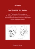 Cover: Die Kom&ouml;die der Kultur - Kovac, Dr. Verlag
