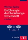 Bild: Einführung in die Übersetzungswissenschaft - UTB