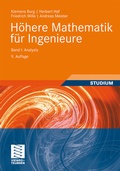 Cover: H&ouml;here Mathematik f&uuml;r Ingenieure Band I - Vieweg+Teubner Verlag