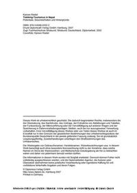 Abbildung von: Trekking-Tourismus in Nepal - Diplomica Verlag