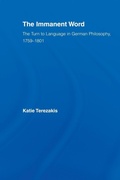 Cover: The Immanent Word - Routledge