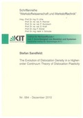 Cover: The Evolution of Dislocation Density in a Higher-order Continuum Theory of Dislocation Plasticity - Shaker