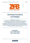 Cover: Governance Innovations and Strategies - Springer Gabler