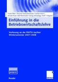 Cover: Einf&uuml;hrung in die Betriebswirtschaftslehre - Springer Gabler