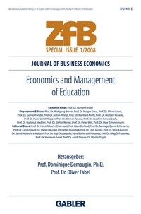 Enlarge image Cover: Economics and Management of Education - Springer Gabler