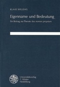 Cover: Eigenname und Bedeutung - Universit&auml;tsverlag Winter