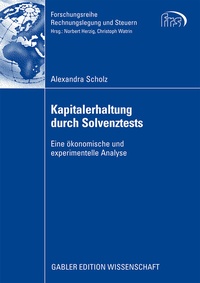 Abbildung von: Kapitalerhaltung durch Solvenztests - Springer Gabler