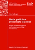 Cover: Mobile qualifizierte elektronische Signaturen - Springer Gabler