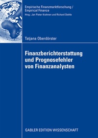 Abbildung von: Finanzberichterstattung und Prognosefehler von Finanzanalysten - Springer Gabler