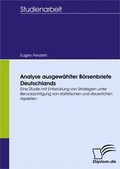 Cover: Analyse ausgew&auml;hlter B&ouml;rsenbriefe Deutschlands - Diplomica Verlag