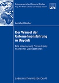 Cover: Der Wandel der Unternehmensf&uuml;hrung in Buyouts - Springer Gabler