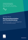 Cover: Beschwerdeverhalten und Kundenbindung - Springer Gabler
