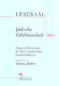 Cover: J&uuml;dische Gelehrsamkeit - CW Niemeyer Buchverlage