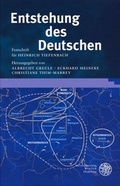 Cover: Entstehung des Deutschen - Universit&auml;tsverlag Winter