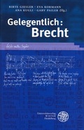 Cover: Gelegentlich: Brecht - Universit&auml;tsverlag Winter
