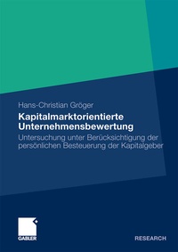 Abbildung von: Kapitalmarktorientierte Unternehmensbewertung - Springer Gabler