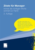 Cover: Zitate f&uuml;r Manager - Springer Gabler
