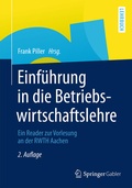 Cover: Einf&uuml;hrung in die Betriebswirtschaftslehre - Springer Gabler