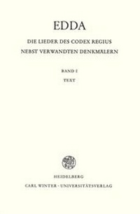 Abbildung von: Edda. Die Lieder des Codex regius nebst verwandten Denkmälern / Text - Universitätsverlag Winter